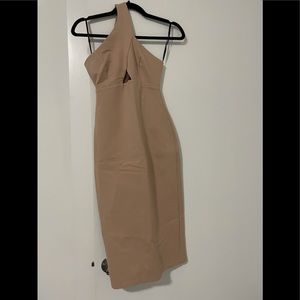 Beautiful tan body on dress